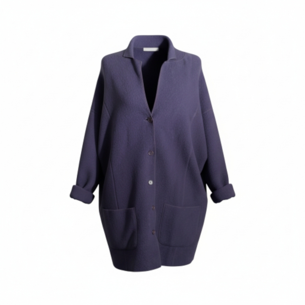 EILEEN FISHER Purple Button-Up Cardigan SIZE 1X - Picture 4 of 7